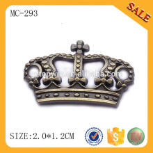 MC293 Crown shape custom brass logo plate
